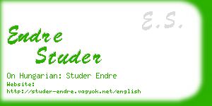 endre studer business card